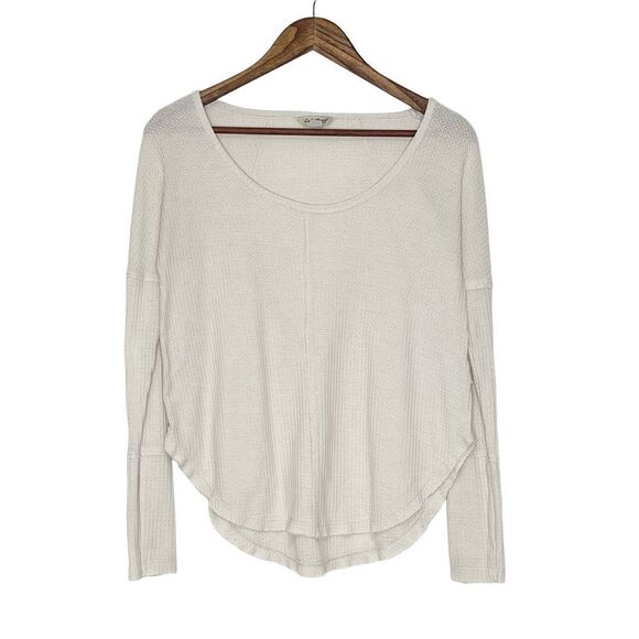 Lucky Brand Waffle Knit Button Cuff Thermal Top Extra Small - Picture 1 of 6